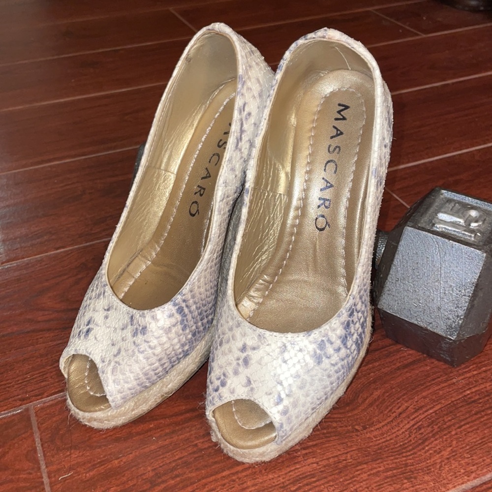 Mascaro Spain snake print espadrilles. Beautiful